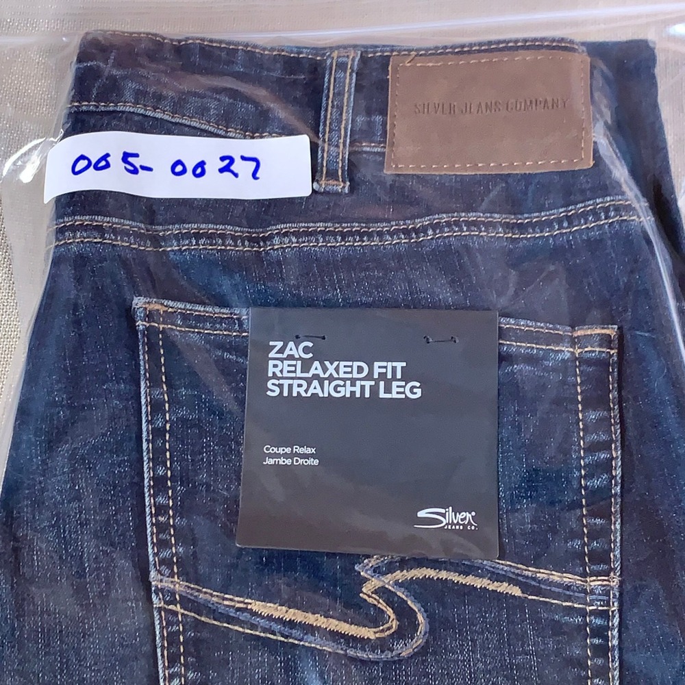 New Silver Jeans Co Zac Relaxed Fit Straight Leg Dark Wash Denim Jeans W32 L32 - Picture 14 of 14